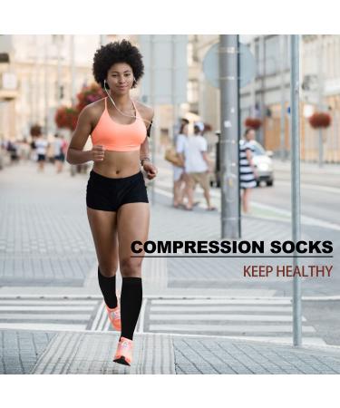 ISEASOO Copper Compression Socks 3 Pairs - 20-30mmHg Circulation - Medical Grade for Men & Women - Running, Athletic, Nursing - Black, Large-X-Large - Buy Online on GoSupps.com