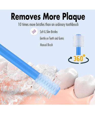 First Teeth Oral Care Kit by Brilliant Oral Care | Baby's 1st Teether-Brush & Toothbrush with 2oz Xylitol Tooth Gel | For Infants 4 Months+ | Blue - Buy Online on GoSupps.com