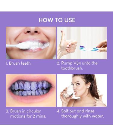 Viebeauti Purple Toothpaste 1fl oz - Teeth Whitening & Color Corrector - Buy Online on GoSupps.com
