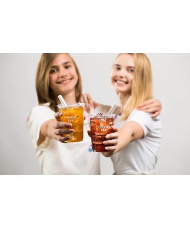 Bubble Tea Pearls Popping Boba Set | Strawberry & Mango with Passion Fruit Syrup Cups & Straws - Perfect for International Delivery - Buy Online on GoSupps.com