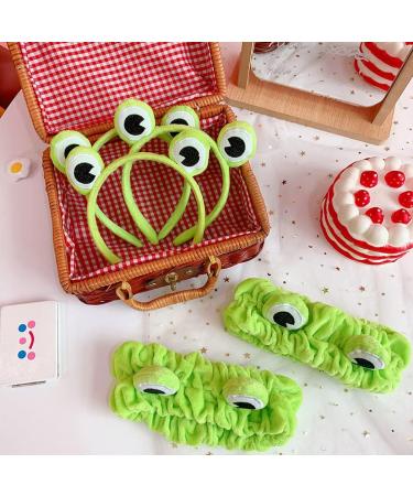 Frog Headband Hair Band Green Frog Spa Headband Makeup Hair Hoop Elastic Stretchy Head Band Elastic Broadside Hair Band Hair Jewelry for Face Washing Shower Sports Yoga Beauty Skincare Style 1 - Buy Online on GoSupps.com