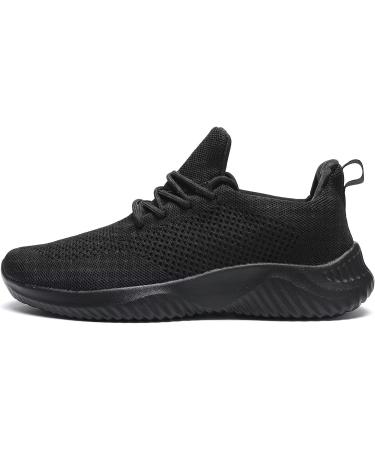 Men's Slip-on Tennis Shoes | Lightweight Breathable Sneakers | Size 12 All Black - Buy Online on GoSupps.com