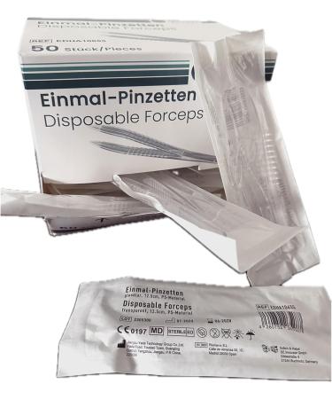 Once Tweezers - Sterile Crystal Clear 125mm 50 Pack | Precise & Hygienic Disposable Tweezers for Medical Hygiene & Tick Removal - Buy Online on GoSupps.com