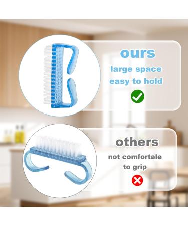 Nail Brush 4pcs Two-Sided Scrubbing Brushes Nail Cleaning Brush Fingernail Brush with Soft Bristles Plastic Fingernail Scrubber for Toes Nails Hands Garden Home Salon Use (Style-B) - Buy Online on GoSupps.com