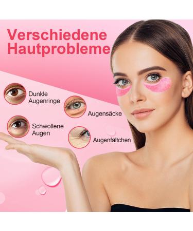 60 Rose Eye Pads - Dark Circle Puffiness & Wrinkle Treatment - Soothing Eye Masks for Instant Refresh - Buy Online on GoSupps.com