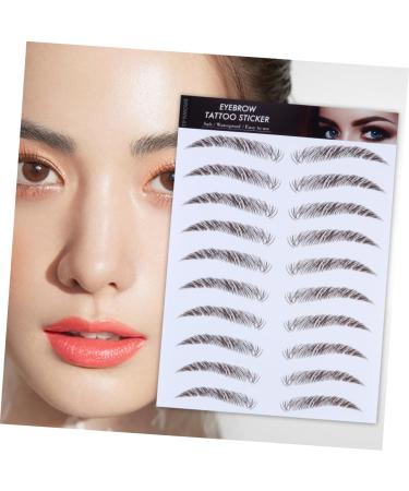 Ipetboom 4pcs Eyebrow Stickers Tool Stickers Eyebrow Makeup Eyebrow Transfer Stickers Bionic 3d Applique 21x15cm Brown - Buy Online on GoSupps.com