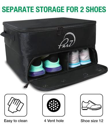 Par7 Golf Trunk Organizer - Double Layer Storage for 2 Pairs of Shoes and Accessories | Waterproof & Durable | Foldable & Lightweight | Ideal Gift for Golfers - Buy Online on GoSupps.com
