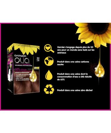 Garnier - Olia - Ammonia-free oil-based chestnut hair dye Ch tain Clair Acajou - Buy Online on GoSupps.com