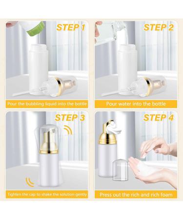 Daytight 10-Pack Empty Foam Pump Bottles - 60ml Travel Dispenser for Shampoo Lotion Eyelash Cleaner & Cosmetics - Perfect Mini Foam Pump for International Shipping - Buy Online on GoSupps.com