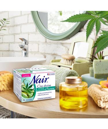 NAIR Divine Wax with Hemp Seed Oil No Strips Effective on Short Hair Hot Wax for Hair Removal of Legs/Armpits/Jersey 400 - Buy Online on GoSupps.com