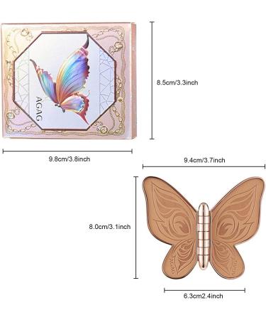 Butterfly Shape Eyeshadow Palette - Professional Nudes Warm Natural Eye Shadows Highly Pigmented | Blendable Natural 6 Colors Eyeshadow Cosmetics Kit Goforwealth Chocolate Mousse Color - Buy Online on GoSupps.com