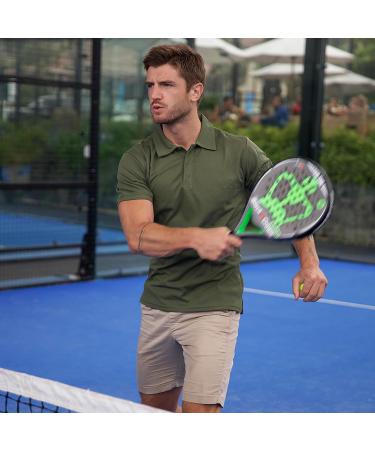 Buy Gaiaiger 3 Pack Men's Polo Shirts Breathable Slim Fit Casual Collars in Black Gray Green | Perfect for Golf & Everyday Wear - Buy Online on GoSupps.com