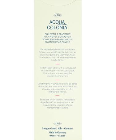 Buy 4711 Acqua Colonia Pink Pepper & Grapefruit Body Lotion 200ml - Moisturizing & Refreshing | International Shipping Available - Buy Online on GoSupps.com