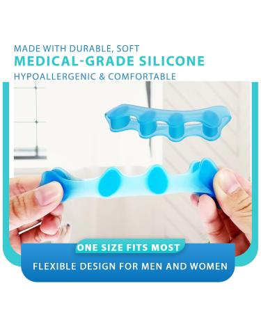 Toe Spacers & Separators for Overlapping Toes - Bunion Correctors & Gel Foot Aligners - Women's Toe Stretchers & Straighteners in Blue - Buy Online on GoSupps.com