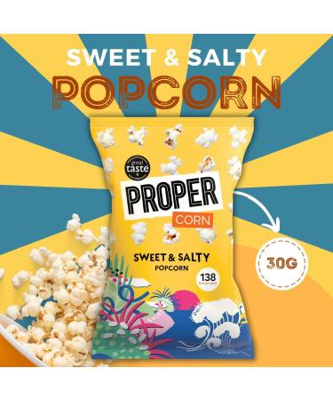 Proper Corn Pick N Mix - Choose From Packet with 3 Flavours - Sea Salted Sweet & Salty Salted Caramel Popcorn - Pack of 3 (Each of 1) 30 g (Pack of 3) - Buy Online on GoSupps.com