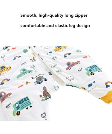 Chilsuessy Toddler Sleeping Bag with Feet | CPC Certified 2.5 Tog Baby Sleep Sack | Cotton Wearable Blanket City Traffic Print - 70cm/6-18 Months - Buy Online on GoSupps.com