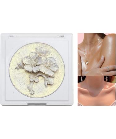Highlighter Makeup Palette | Contour Palette Powder - 3D Plum Blossom Long-Lasting Highlighter Powder Face Highlighter Illuminator 0.7 Oz Highlight Makeup Rowces 02# - Buy Online on GoSupps.com