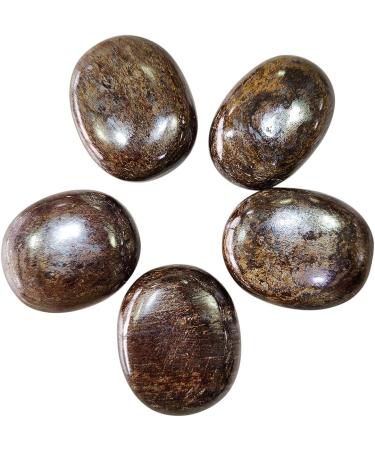 Healing Crystal Bronzite Palm Stone for Anxiety & Stress Relief - Natural Oval Pocket Stone for Yoga & Meditation - Vastu Essential - Buy Online on GoSupps.com