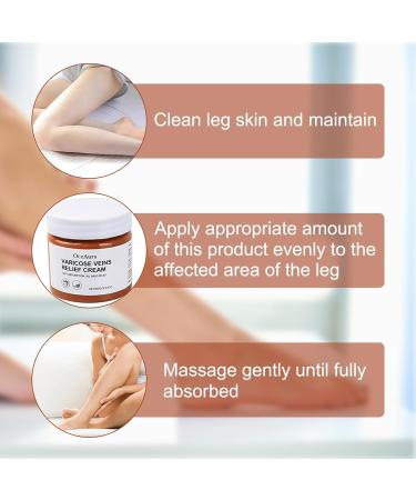  Dewocke Leg Cream 100g Vein Cream for Leg Care Cream for Varicose Veins Balm for Blood Circulation Legs Soothes Swollen and Tired Legs - Buy Online on GoSupps.com