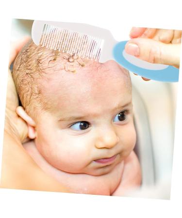 Toyvian 6 Pcs Baby Brush Set - Baby Bath Shower Head Shampoo & Hair Comb Set | Silicone Hair Scrubber & Wool Brush | Infant Hair Care Kit | Blue - 3pcs 14x5cm - Buy Online on GoSupps.com