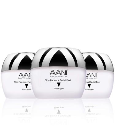 Avani Classics Skin Renewal Facial Peel - Brightening & Anti-Aging Formula - Exfoliating Cream with Vitamin C & E & Dead Sea Mineral - Safe & Gentle (3-pack) Pack of 3