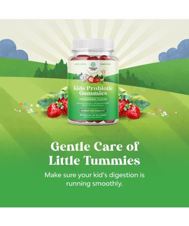 Kids Probiotic Gummies with Bacillus Subtilis - Immune Booster, Colon Detox, Digestive Health - Constipation Relief - Kids Vitamins Gummy - Buy Online on GoSupps.com