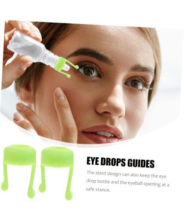 Premium Minkissy 2pcs Eye Drops Holders - Silicone Eye Drop Brackets & Racks for Easy Application - Practical & Useful Eye Drop Helpers in Green - Buy Online on GoSupps.com