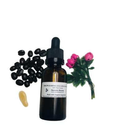 Navoms Beauty Organic Brewed Rose Eye Creme | Light Eye Creme with Cacao & Coffee | Vegan | 1 oz |