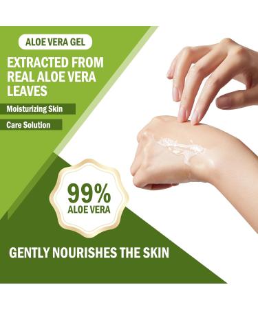 99% Organic Aloe Vera Gel Aloe Vera Soothing Gel Natural Moisturizing Lotion for Soothing Skin Care Long Lasting Moisturizing body Lotion After Sun Skin Care Cream for Face and Skin (260ml) - Buy Online on GoSupps.com