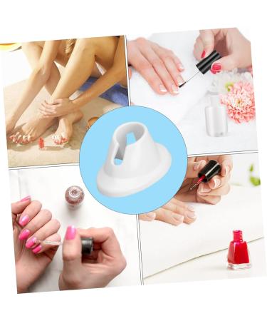  VINTORKY 6 Pieces Manicure Nail Polish Bottle Holders Table Trays For Eating Nail Polish Bottle Organizer White Dining Table Silica Gel Seat - Buy Online on GoSupps.com