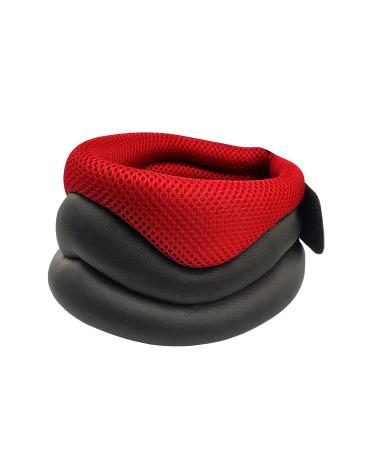 Tinayau unisex neck support breathable breakthrow adjustable neck collar soft cervical spine supports the pressure in the neck neck brackets for work sleep red 43 cm x 10 cm