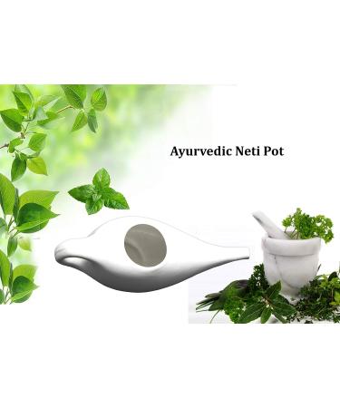 Wonder Care Porcelain Ceramic Neti Pot for Sinus Rinse | Natural Treatment for Pressure, Congestion, and Infections - Buy Online on GoSupps.com