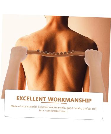 Lurrose 3-Stick Roll Rod with 10 Pearl Muscle Suction | Wooden Hand Massager & Body Massage Roller | Manual Muscle Roller for Neck & Back Therapy - Set of 3 (52x4x2 cm) - Buy Online on GoSupps.com