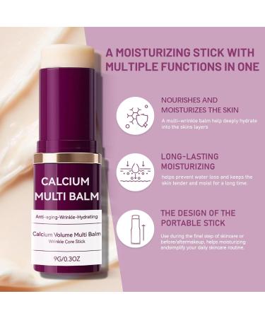 WRANBAO Cemenrete Calcium Multi Balm Calcium Multi Balm Calcium Volume Multis Balms Wrinkle Core Stick Collagen Moisturing Stick Firming Skin AntiAging For eyes Face and Neck 4 2 pieces - Buy Online on GoSupps.com