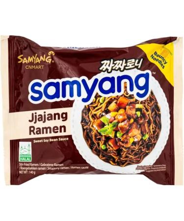 Samyang Jjajang (Chacharoni) Ramen Sweet Soy Bean Sauce Stir Fried Instant Noodles New Packaging 2023 Halal (Pack of 10) by CNMART - Buy Online on GoSupps.com
