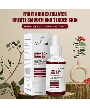Fruit Acid Salicylic Acid Essence Fruit Acid Serum Salicylic Acid Serum Salicylic Acid Acne Treatment to Rejuvenate Skin Remove Acne Control Oil and Shrink Pores 30ml - Buy Online on GoSupps.com