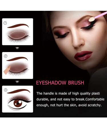MUSISALY 100pcs Double Ended Eyeshadow Brush Eye Shadow Applicator Eye Makeup Plastic - Buy Online on GoSupps.com