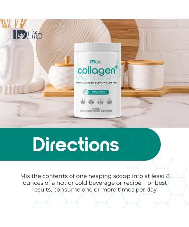 IDLife Collagen+ Powder Drink - Multi-Collagen Blend with Fulvic Acid & Aloe Vera - for Healthy Hair, Skin, Nails, Joints & Gut - 20 Servings / 200g - Buy Online on GoSupps.com