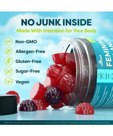 MONSET Feminine Balance Gummies for Women Vaginal Probiotics for Women pH Balance & Odor Control 60ct Prebiotics and Probiotics for Womens Berry Flavor Vaginal Health Supplement - Buy Online on GoSupps.com