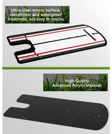 THIODOON Golf Putting Alignment Mirror - 12x6 inches - Training Aid for Beginners - Buy Online on GoSupps.com