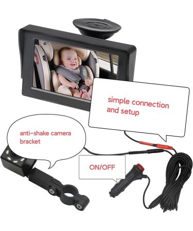 OBEST Baby Car Mirror for Back Seat - 360 Adjustable HD Night Vision Camera - 150 Wide View - 4.3'' Screen - Monitor Baby's Every Move - Buy Online on GoSupps.com