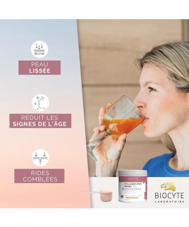 BIOCYTE Collagen Max Marin - Anti-Aging and Youth Skin Supplement - Marine Collagen and Hyaluronic Acid - 10 g - 20 Days of Use - Buy Online on GoSupps.com