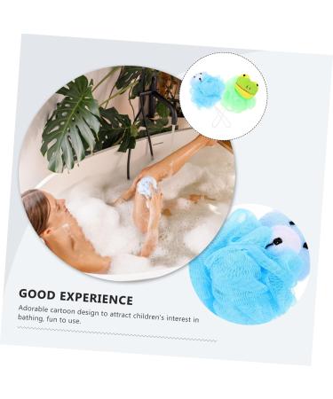 Hemoton Kids Bath Ball - 2pcs Exfoliating Bath Sponge & Loofah Puff | Cartoon Design Shower Wash Ball for Children - Buy Online on GoSupps.com