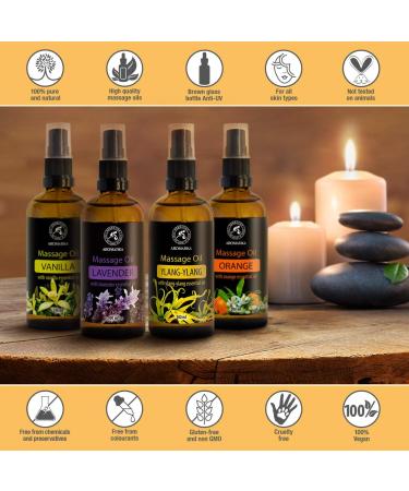 Pure Lavender Massage Oil 100ml | Stress Relief Relaxation & Beauty | International Shipping - Buy Online on GoSupps.com