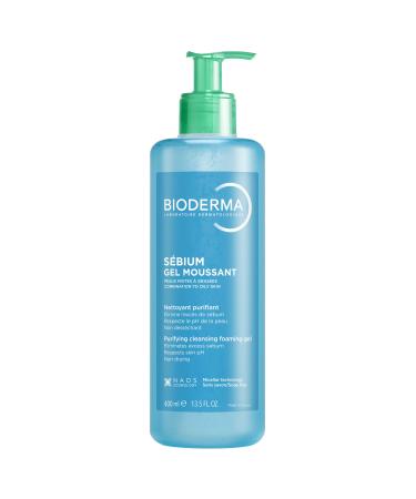 BIODERMA S bium Gel Moussant Nettoyant purifiant doux limine l exc s de s bum et les impuret s Peaux mixtes grasses Prescrit par des dermatologues Flacon-pompe 400 ml