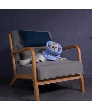 Skymoon Soft Cat Dog Cone Collar | Pet Recovery Comfort Cone Collar - Small Light Blue - Buy Online on GoSupps.com