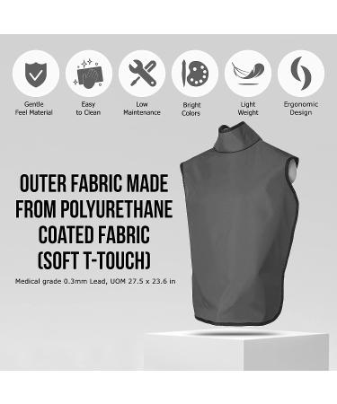 RADIATE Lead Apron for X-Rays with Thyroid Shield - Black Adult (One Size Fits All) - Radiation Protection for Dentist X-Ray Machine - Radiology Equipment - Buy Online on GoSupps.com