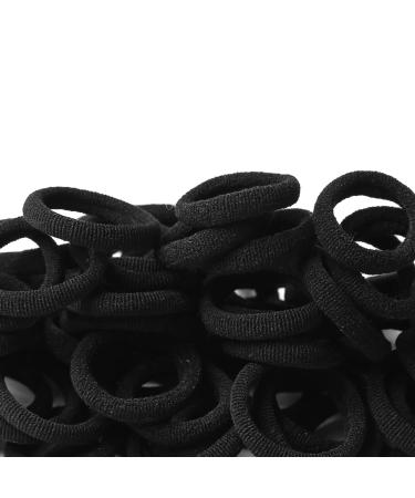 WANBY Mini Black Hair Ties - 100 Pack Soft Seamless Hair Bands for Girls and Toddlers - Buy Online on GoSupps.com