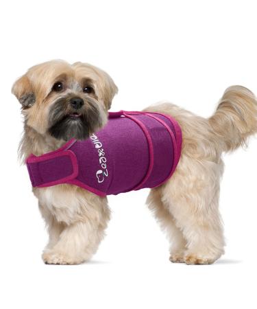 Zeaxuie Baby-Use-Grade Dog Anxiety Vest, Breathable Dog Jacket Wrap for Thunderstorm, Travel, Fireworks, Vet Visits- Calming Coat for Small, Medium & Large Dogs-M-Purple Purple Medium