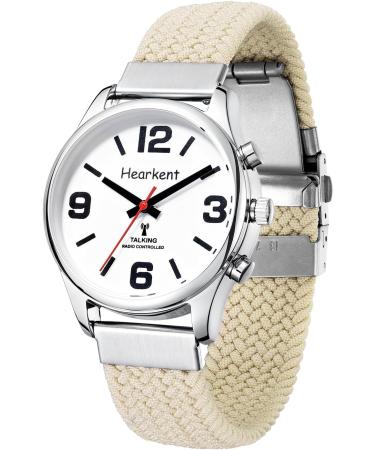 HORKENT German-Speaking Clock for Visually Impaired & Seniors - Large Digits Nylon Beige - Buy Online on GoSupps.com